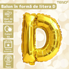 Balon in Forma de Litera D Teno1469, metalizat, pentru Petreceri/Aniversari/Evenimente, rezistent, folie, gold, 40 cm
