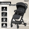 Carucior Sport pentru Bebeluși Teno1579, pliabil, usor de carat, sezut reglabil, spatios, cosulet dorsal, buzunar la spate, copertina retractabila, greutate maxima suportata 25 kg, negru