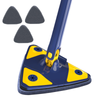 Mop cu Cap Triunghiular Teno1144, rotire 360 grade, telescopic, curatare usoara, 3 lavete incluse, 127 cm, albastru/galben deschis