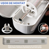 Dispenser de Bucatarie Teno1417, pentru folie alimentara/ folie de aluminiu/ hartie de copt, rezistent, montare usoara cu ventuze, compatibil cu diverse dimensiuni de role, alb