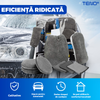 Kit pentru Curatare si Detailing Auto Teno724, interior/exterior, pamatuf, manusa, burete dublu, 3 lavete, 3 piese pentru lustruire, microfibra, gri