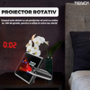 Ceas cu Proiector Multifunctional Teno1499, statie meteo, higrometru, wireless, afisaj digital, proiector rotativ la 180°, predictie vreme 12 ore, 15 x 11 x 2.5 cm, negru