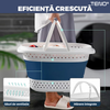Cos de Rufe Pliabil Mic cu Manere Teno942, organizare si depozitare, multifunctional, compact, 30 litri, 42 x 32 x 28 cm, albastru