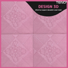 Set 10x Tapet 3D Teno1305, Model Carouri si Flori, suprafata acoperire 4.9 mp, autoadeziv, waterproof, usor de montat, design modern, 70x70 cm, roz