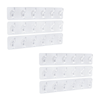 Set 2 Cuiere Autoadezive Teno1555, cu agatatori duble, pentru baie/hol/bucatarie, puternice, ajustabile, usor de montat, waterproof, transparent