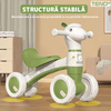 Bicicleta cu 4 Roti fara Pedale Oita Teno1102, structura stabila, cap luminos, functie cu muzica, lansator de baloane incorporat, 56 x 43 x 28 x 30 cm, 1-3 ani, verde