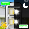Lampa Solara Stradala 72 LED-uri Teno883, control prin telecomanda, senzor de miscare, 3 moduri de iluminare, protectie IP65, Waterproof, exterior, negru
