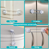 Set 7 x Siguranta Usi Copii Teno®, sistem de blocare usi/sertare/duapuri, ajustabile pe lungime, adeziv puternic, anti-deschidere accidentala, transparent