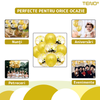 Set 10 Baloane Teno769, Confeti, pentru Petreceri/Aniversari/Evenimente, o singura dimensiune, 2 culori, latex, gold