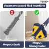 Mop cu Cap Triunghiular Teno1145, rotire 360 grade, telescopic, curatare usoara, 2 lavete incluse, 127 cm, albastru/galben deschis