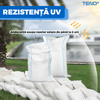 Set 150 de Saci de Rafie Teno1251, materiale calitative, rezistenta ridicata, capacitate mare, waterproof, universali, 55 x 100 cm, alb/albastru