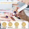 Pila Electrica Profesionala pentru Unghii Teno1137, freza wireless, 18000 RPM, indicator led, manichiura-pedichiura, 12 capete pentru pila, 36 benzi de slefurie, portabila, alb