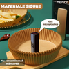 Set 800 Bucati Hartie de Copt pentru Air Fryer Teno764, friteuza, unica folosinta, , 20x16x4.5 cm ,rotund, maro