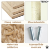 Ansamblu de Joaca pentru Pisici Teno632, tip turn, 1 platforma de observatie, 4 niveluri, 1 casuta, scara, franghie si mingiute de joaca, stalpi pentru zgariat, captuseala extra moale, structura stabila, 118 cm, bej