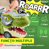 Set Camion Trailer de Jucarie pentru Transport Teno1168, T-REX, 12 vehicule incluse, masina, barca, elicopter, accesorii mobile, lansator si rampa frontala, platforma tractare, verde deschis