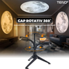 Mini Proiector Teno1452, proiecție Luna/Pamant, trepied stabil si ajustabil, rotire 360 de grade, lentila HD, luminozitate ridicata, conectivitate USB, negru