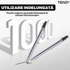 Set 50 de Pixuri Teno1509, tip ballpoint, material rezistent, durabile, rezistente in timp, cap 0.7 mm, scriere neteda cu uscare rapida, cu capac, corp de plastic, negru