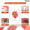 Set 25 Baloane Teno722, pentru Petreceri/Aniversari/Evenimente, o singura dimensiune, latex, somon