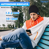 Caciula Bluetooth Unisex Teno1492, hands-free, microfon, difuzoare stereo incorporate, sistem audio detasabil, curatare usoara, comoda, pentru alergare/drumetii, negru