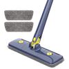 Mop cu Cap Dreptunghiular Teno1178, rotire 360 grade, telescopic, curatare usoara, 2 lavete incluse, 123 cm, albastru/galben