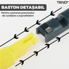 Stergator 2 in 1 Teno1092, design dual cu laveta si racleta, maner detasabil, curatare si lustruire, ideal pentru toate tipurile de suprafete, gri/galben