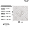 Set Tapet Mic 3D Teno110, suprafata acoperire 3.06 mp, autoadeziv, perete/tavan, model floare, waterproof, usor de montat, design modern, 35x35 cm, alb