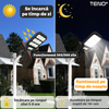 Lampa Solara Stradala 189 LED-uri Teno860, senzor de miscare, 3 moduri de iluminare, protectie IP65, Waterproof, exterior, negru