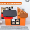 Organizator Multifunctional pentru Bucatarie Teno603, 4 Compartimente, raft condimente, suport detasabil telefon,tavita de scurgere, suport tacamuri/ustensile, portocaliu