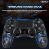 Controller Wireless DoubleShock Teno541, compatibil cu PS4, joystick-uri analog, vibratie dubla, baterie performanta, negru