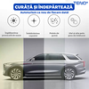 Kit pentru Curatare si Detailing Auto Teno724, interior/exterior, pamatuf, manusa, burete dublu, 3 lavete, 3 piese pentru lustruire, microfibra, gri