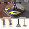 Mop cu Cap Triunghiular Teno1145, rotire 360 grade, telescopic, curatare usoara, 2 lavete incluse, 127 cm, albastru/galben deschis