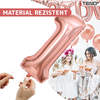 Set 2 Baloane Cifra 18Teno720, pentru Petreceri/Aniversari/Evenimente/Majorate, 105 cm, rose gold