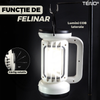 Lanterna LED 2 in 1 Teno1082, tip felinar, multifunctionala, 3 surse de lumina, luminozitate ajustabila, functie de power bank, alimentare la retea, tehnologie LED+COB, alb