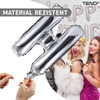 Set 25 Baloane Teno718, Litere, pentru Petreceri/Aniversari/Evenimente, confetti, stelute, model HAPPY BIRTHDAY, argintiu