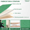 Set 10x Tapet Caramida 3D Teno1303, Model Stelute, suprafata acoperire 5.3 mp, autoadeziv, waterproof, usor de montat, design modern, 70x77 cm, verde inchis