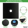 Set 4 Folii Protectie Teflon Teno88, pentru aragaz sau plita, detasabile, ajustabile, usor de curatat, anti-aderente, negru