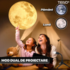 Mini Proiector Teno1452, proiecție Luna/Pamant, trepied stabil si ajustabil, rotire 360 de grade, lentila HD, luminozitate ridicata, conectivitate USB, negru