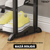 Pantofar tip Raft Teno1126, pentru incaltaminte, 10 niveluri, capacitate mare, structura stabila, tevi din metal, 100 x 50 cm, negru