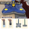 Mop cu Cap in Forma de Stea Teno552, rotire 360 grade, telescopic, curatare usoara, 4 lavete incluse, 123 cm, albastru/galben