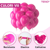 Set 25 Baloane Teno755, Litere, pentru Petreceri/Aniversari/Evenimente, confetti, inimioare, model HAPPY BIRTHDAY, roz