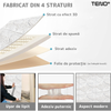 Set 10x Tapet 3D Teno810, suprafata acoperire 4.9 mp, autoadeziv, Model Floral Diamant, perete/tavan, waterproof, usor de montat, design modern, 70x70 cm, alb
