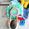 Reductor WC Copii Teno648, suprafata antiderapanta, confortabil, protectie impotriva stropilor, compatibilitate universala, inel de prindere, portabil, alb/gri