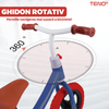 Bicicleta fara Pedale Teno1117, inaltime reglabila, manere anti-alunecare, sa confortabila waterproof, roti de 12 inch, cauciuc rezistent, 2-5 ani, albastru/rosu