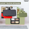 Organizator Multifunctional pentru Bucatarie Teno®, 4 Compartimente, raft condimente, suport detasabil telefon,tavita de scurgere, suport tacamuri/ustensile, verde deschis