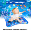 Saltea cu Apa pentru Bebelusi Teno1206, centru de activitati si joaca, gonflabila, umpluta cu lichid, jucarii senzoriale tip animale marine, design distractiv, albastru