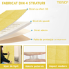 Set 10x Tapet 3D Teno1306, Model Carouri si Flori, suprafata acoperire 4.9 mp, autoadeziv, waterproof, usor de montat, design modern, 70x70 cm, galben