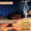 Difuzor Aromaterapie Teno1464, forma de sfera, 7 culori LED, lumini dinamice, control tactil, capacitate 130ml, silentios, rezerva inclusa, umidifica aerul, stejar deschis