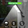 Lampa Solara Stradala 3 LED-uri Teno882, control prin telecomanda, senzor de miscare, 3 moduri de iluminare, protectie IP65, Waterproof, exterior, negru
