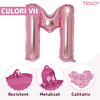 Balon in Forma de Litera M Teno1475, metalizat, pentru Petreceri/Aniversari/Evenimente, rezistent, folie, roz, 40 cm