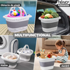 Cos de Rufe Pliabil Mic cu Manere Teno943, organizare si depozitare, multifunctional, compact, 30 litri, 42 x 32 x 28 cm, gri